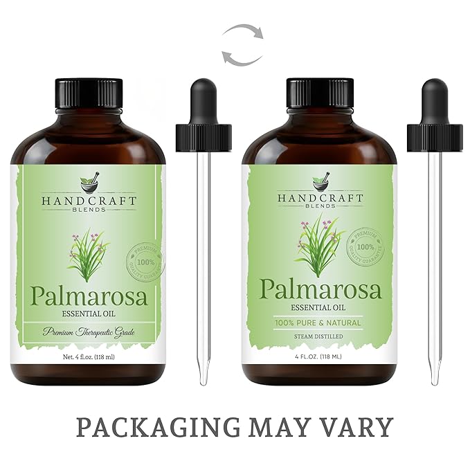 Handcraft Blends Palmarosa Essential Oil - Huge 4 Fl Oz - 100% Pure and Natural - Premium Grade Essential Oil for Diffuser and Aromatherapy