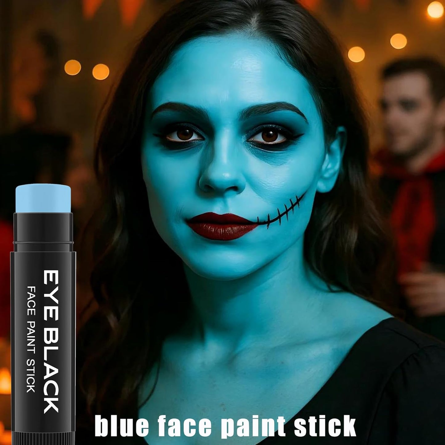 Light Blue Eye Black Stick, 3pcs Anti-Glare Under Eye Sports Grease Stick for Baseball Softball Soccer Lacrosse Hockey Athletes Sports Training, Water-Proof Eye Black Stick for Athletes