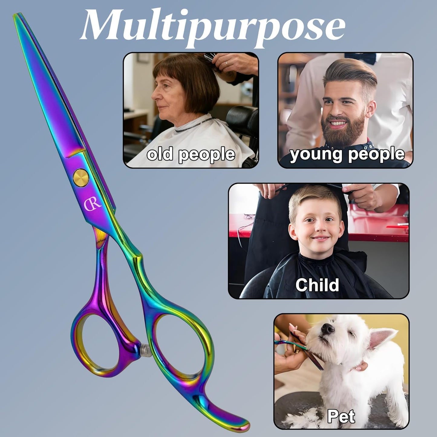 Professional Hair Cutting Shears,6.5 Inch Barber hair Cutting Scissors Sharp Blades Hairdresser Haircut For Women/Men/kids Japanese Stainless Steel