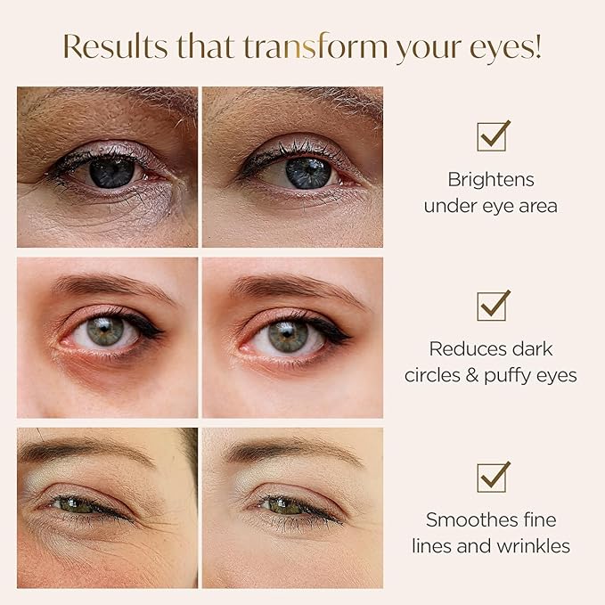 PLANTIFIQUE Gold Under Eye Patches for Puffy Eyes and Dark Circles 20+5 Pairs Under Eye Masks for Dark Circles and Puffiness Eye Gels with Collagen & Caffeine Anti Aging Gold Eye Mask Skincare