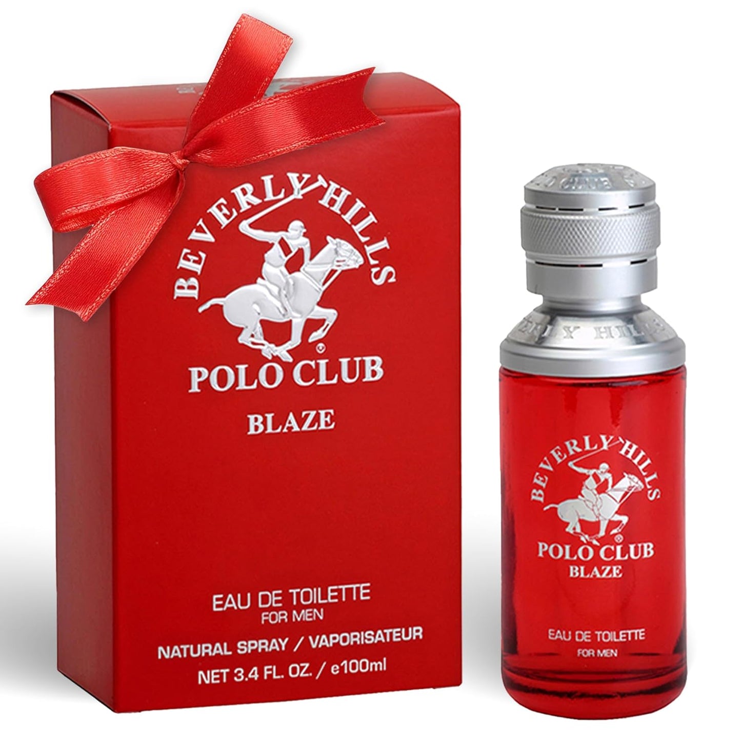 Beverly Hills Polo Club BLAZE - Cologne for Men with Notes of Cedar & Basil - Fresh & Classy Fragrance Scent - Eau De Toilette Spray 3.40fl.oz / 100ml