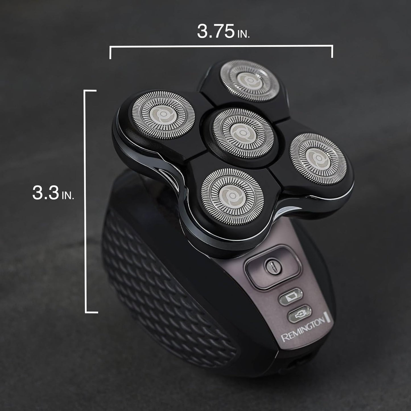 Remington XR7000 Balder Pro Rotary Shaver Rechargeable Waterproof Electric Razor for Men Cordless Lithium Power 5 Dual Track Flexing Heads and Pop-Up Trimmer Black