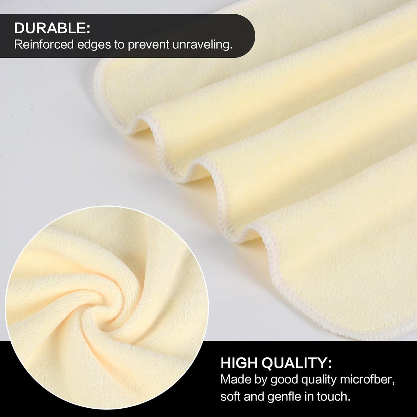 SINLAND Microfiber Facial Cloths Fast Drying Washcloth 12inch x 12inch Absorbent Face Wash Cloth Soft Makeup Remover Cloths