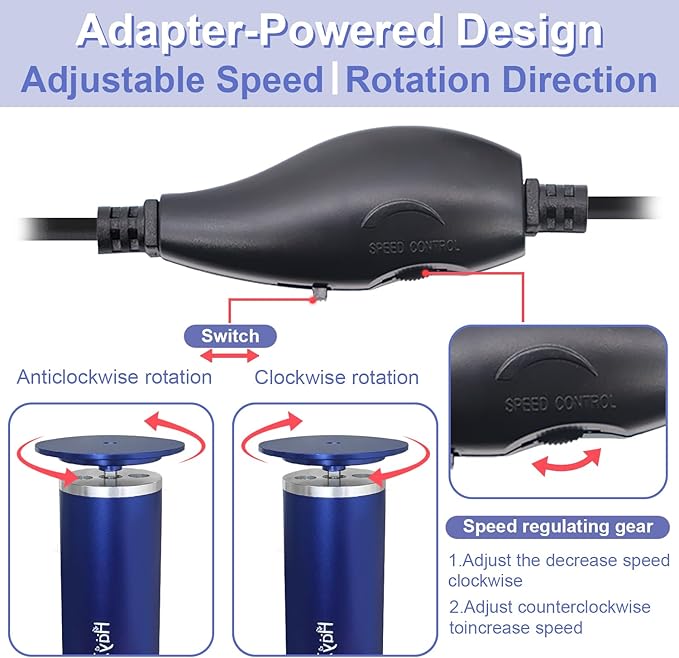 Electric Foot File - High Torque,Callus Remover for Feet,Adjustable Speed Foot File with 60 Pcs Sandpaper Discs,Professional Pedicure Tool for Dead Skin and Calluses (Blue)