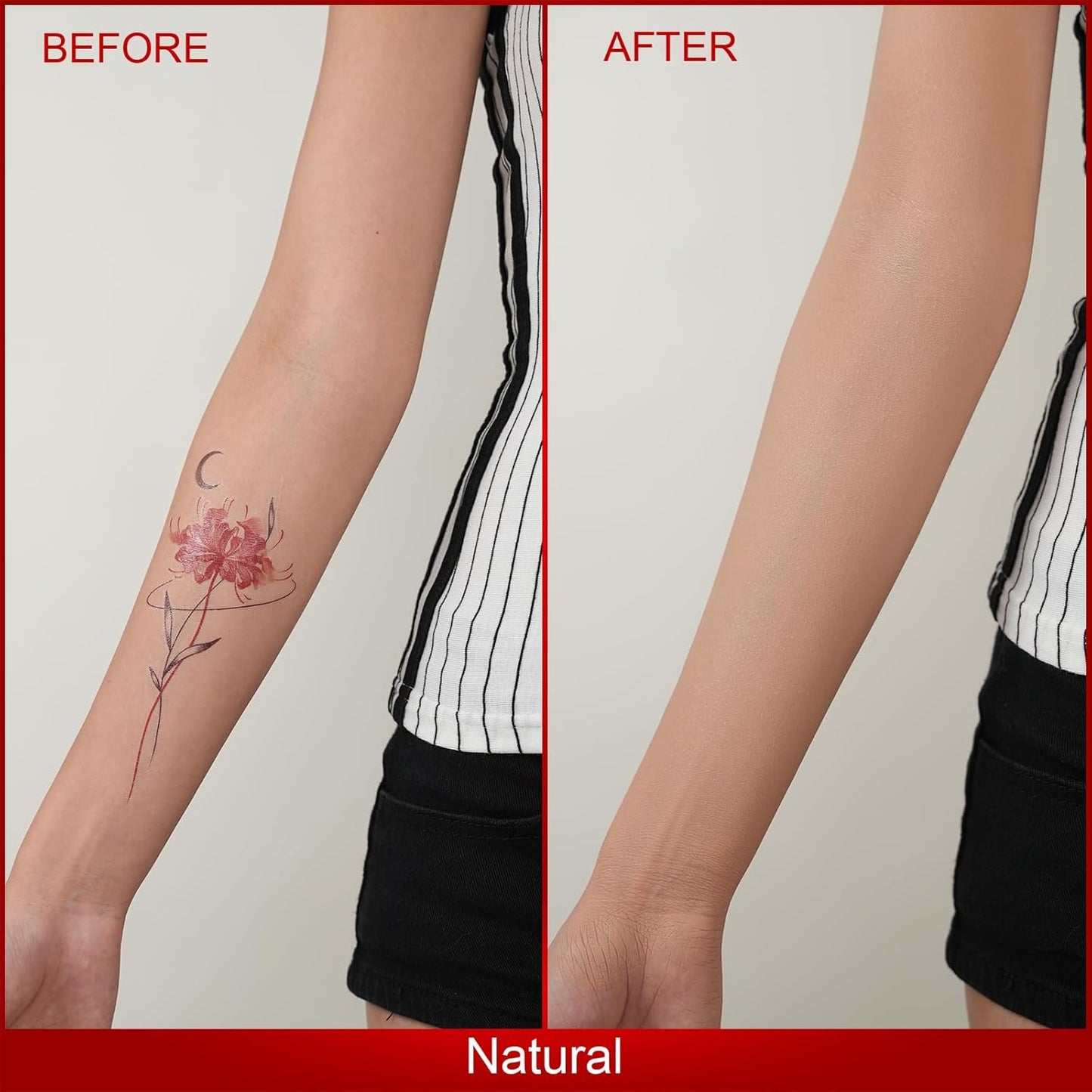 Body Coverage Perfector - Tattoo Cover Up Makeup,Body Foundation,Waterproof No Transfer Leg & Body Makeup (DEEP)