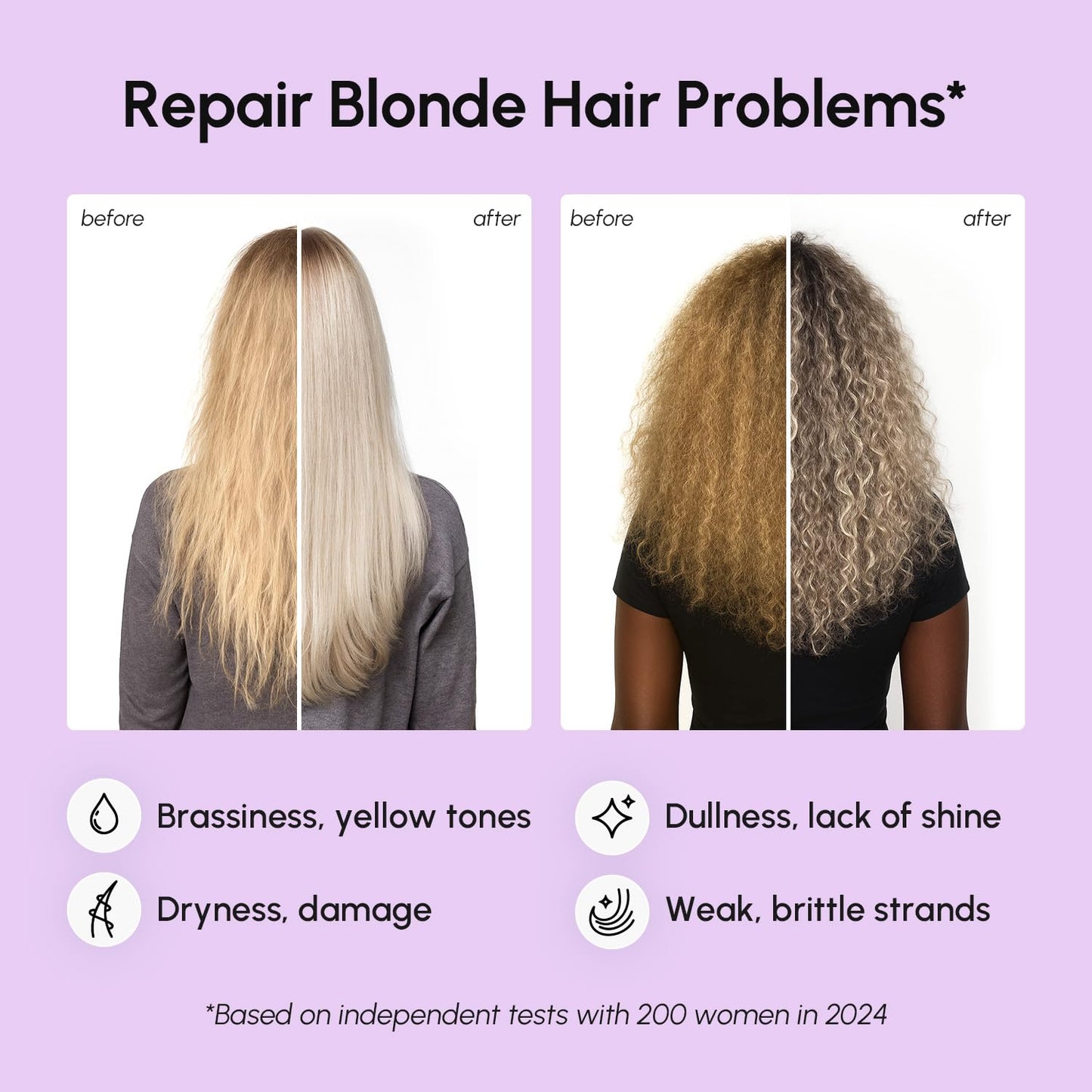 MAREE Deep Conditioning Purple Hair Mask for Blonde Hair – Purple Toner for Brassy, Bleached, Silver, or Color Treated Hair – Hair Repair Mask Keratin Hair Treatment – Matizador Para Cabello Rubio