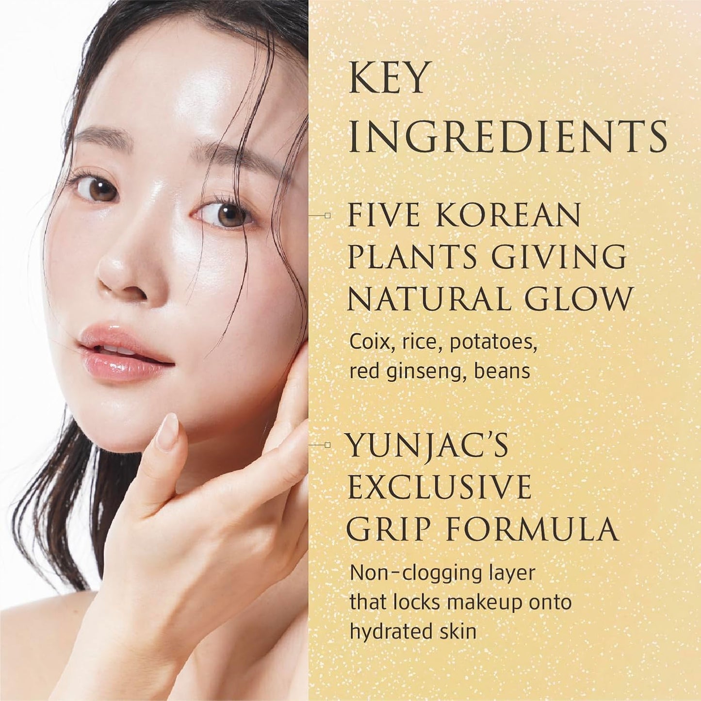 Base Prep Korean Primer (1.35 fl oz) – Silicone-Free Grip Makeup Base, Serum Texture for Radiant Skin, Long-Lasting Glow with Rice Ferment, Ceramide, Niacinamide, Squalane