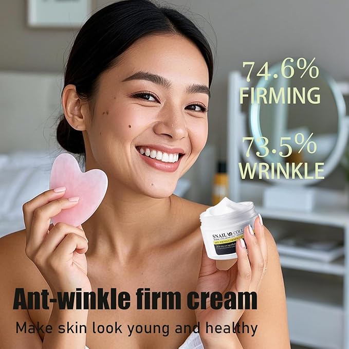 All About Snail Mucin Kit - Anti Aging Skin Care Set for Women - Hydrating Skin Care Routine Kit for Women with Cleanser ,Snail Mucin Moisturizer,Serum for Face,Jade Roller,Headband for All Skin Types