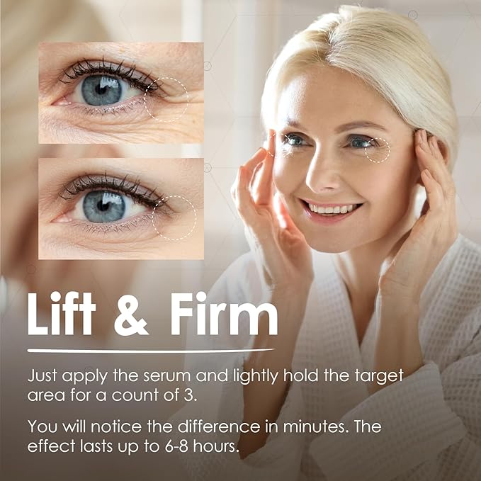 MaxiLift Serum, Instant Face Lift Cream, Skin Serum for Face & Instant Eye Lift, Smooth & Firm Loose Sagging Skin, Fine Lines & Wrinkles Within 2 Minutes, 0.5 Fl Oz (Set of 2)