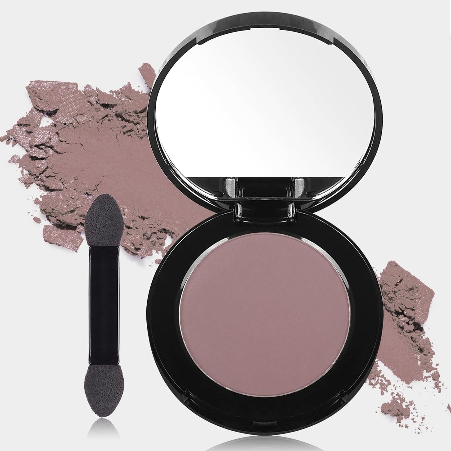 MEICOLY Matte Mauve Eyeshadow with Mirror,Nude Brown Taupe Eye Shadow Palette for Older Women and Girls,Pressed Powder Single Eyeshadow,Eye Makeup Eyelid Color,High Pigment,sombras para ojos