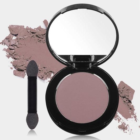 MEICOLY Matte Mauve Eyeshadow with Mirror,Nude Brown Taupe Eye Shadow Palette for Older Women and Girls,Pressed Powder Single Eyeshadow,Eye Makeup Eyelid Color,High Pigment,sombras para ojos