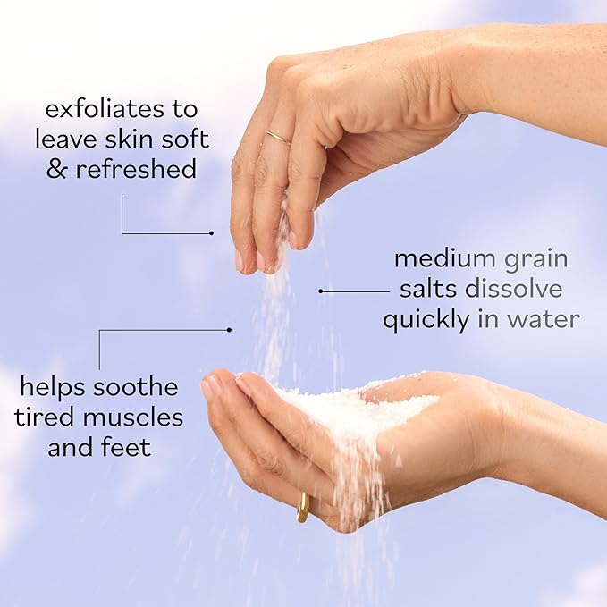 Sky Organics - Epsom Salt Bath Soak, 5 lbs - Magnesium Sulfate USP - 100% Pure, Medium Grain - Unscented - Soaking Bath Salts - Resealable Bag - Natural, Vegan & Cruelty Free - Self Care - Bath & Feet