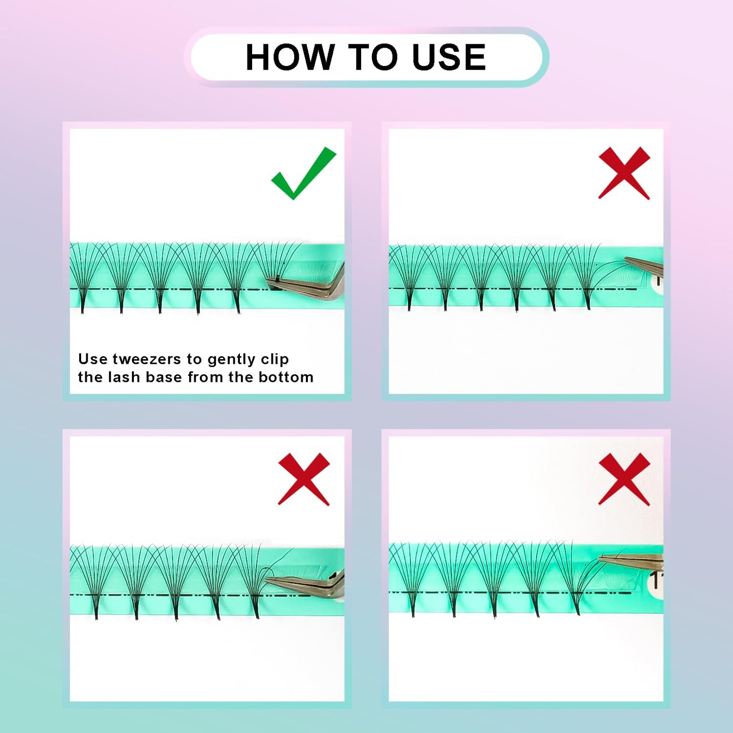 VAVALASH Premade Fans Eyelash Extensions 320 Fans 5D 6D 8D 10D 12D 0.05 0.07 Thickness C/D Curl Middle Stem Pointy Base Premade Fans Russian Volume Lash Extensions (320 Fans-8D-0.05-C-8-15mm)