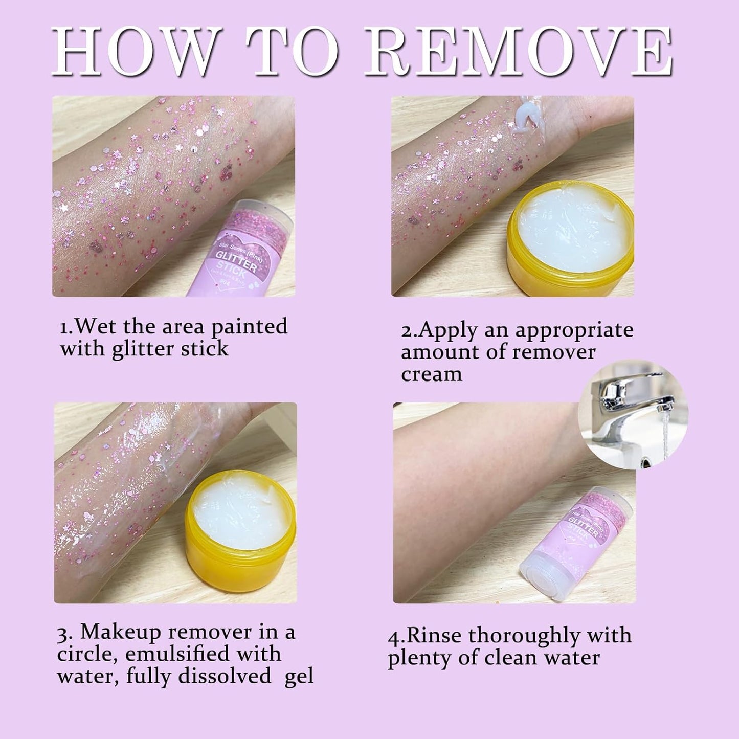 Pink Hair Glitter Stick, Chunky Sequins Body Face Glitter Singer Concert Outfits For Women,Halloween Body Paint for Kids,Waterproof Shimmer Music Festival Pink Out Accessories for Spirit Week