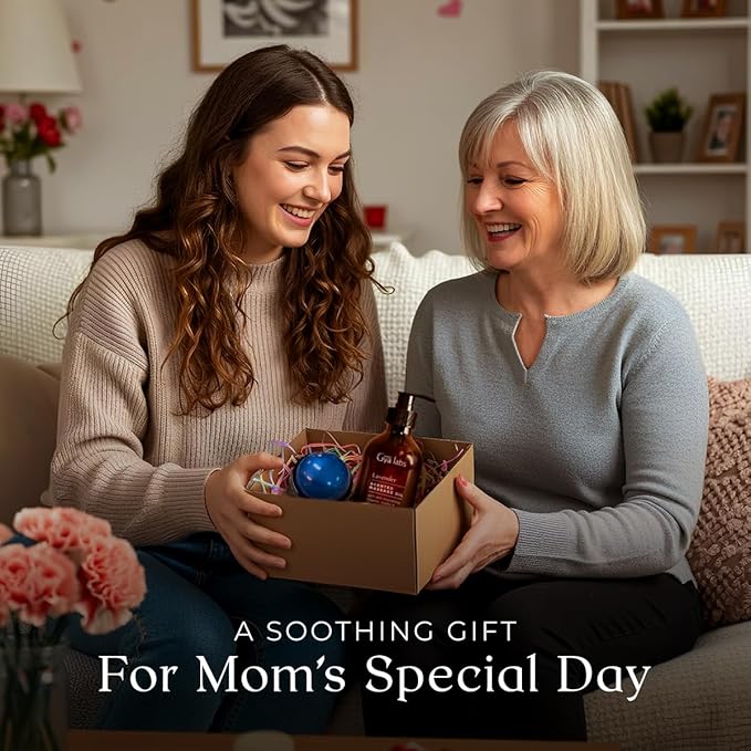 Gya Labs Lavender Relaxation Massage Oil - 8.45 Fl Oz - with Massage Roller Ball - Fast Absorbing 100% Pure Natural Blend of Spa Quality Oils for Skin, Muscle Relaxing - Calming, Aromatic, Self-Care