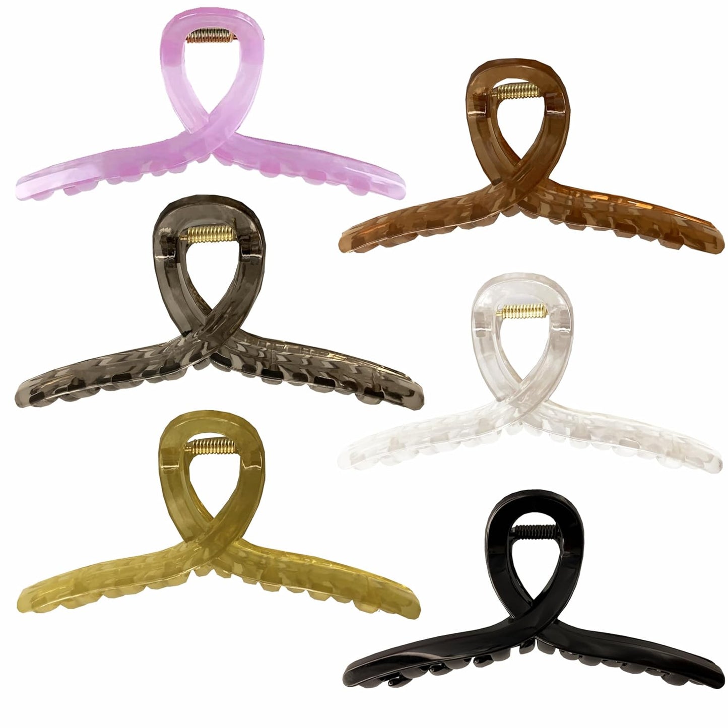 Large Hair Claw Clips Non-Slip Large Claw Hair for Women and Girls, Strong Hold Banana Jaw Clips for women 6 pcs