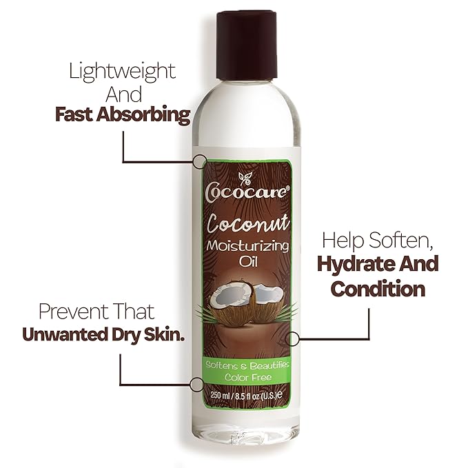 Cococare Coconut Moisturizing Oil 8.5 Fl Oz. - Formulated with Natural Coconut Oil (3)