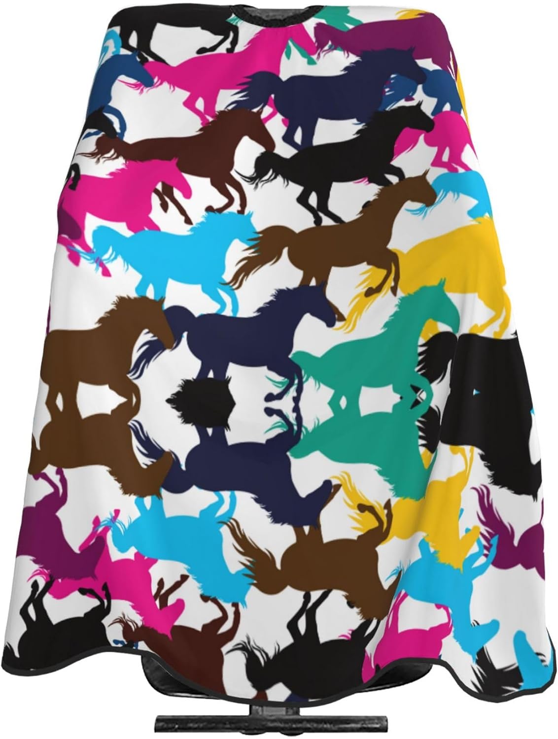 Hair Cutting Salon Cape Colorful Horse Salon Cape Apron for Hair Salon, Cosmetology Supplies, Water Resistant Professional Salon Cape Hair Cutting Cloak - 55x66 Inch