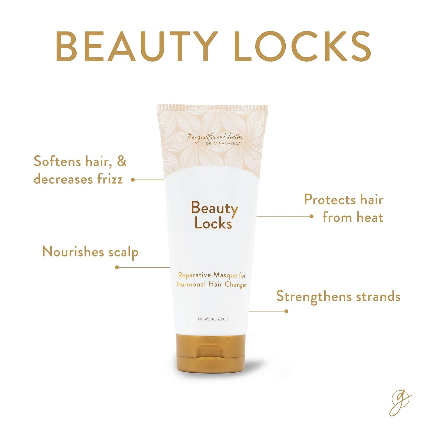 VIDAPURA Beauty Locks Hair Masque by Dr. Anna Cabeca – Deep Nourishing Treatment for Midlife Hair, Strengthens, Softens & Hydrates, 4 oz