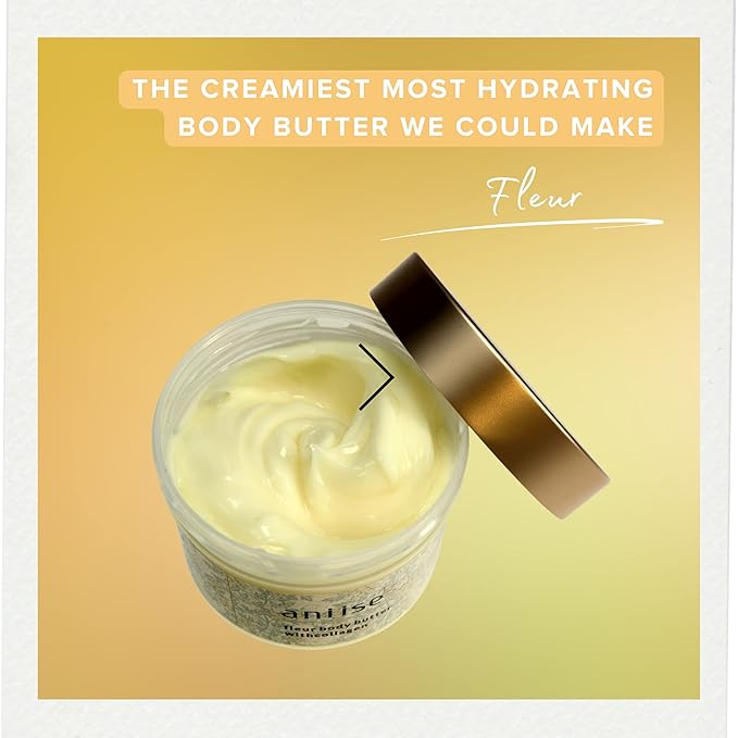 Fleur Body Butter Cream with Collagen for Glowing, Brightening, Softening Skin, Loaded with Coconut & Avocado Oil, Moisturizing Body Butter Dry Skin Cream(200g)