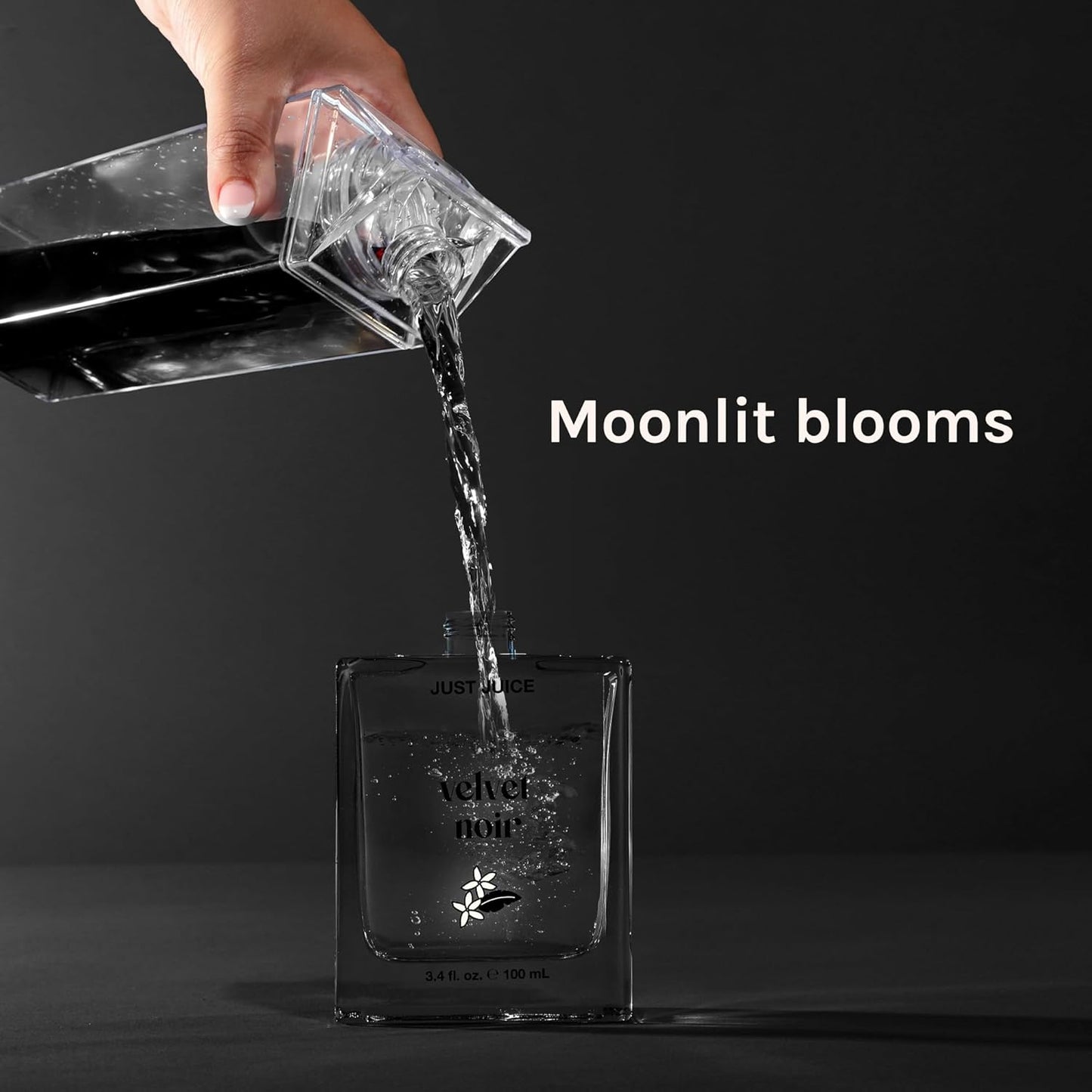 Just Juice Velvet Noir - Crisp Jasmine Perfume for Women and Men - Floral Musk Perfume with Apple, Rose, Geranium, Amber - 3.4 oz