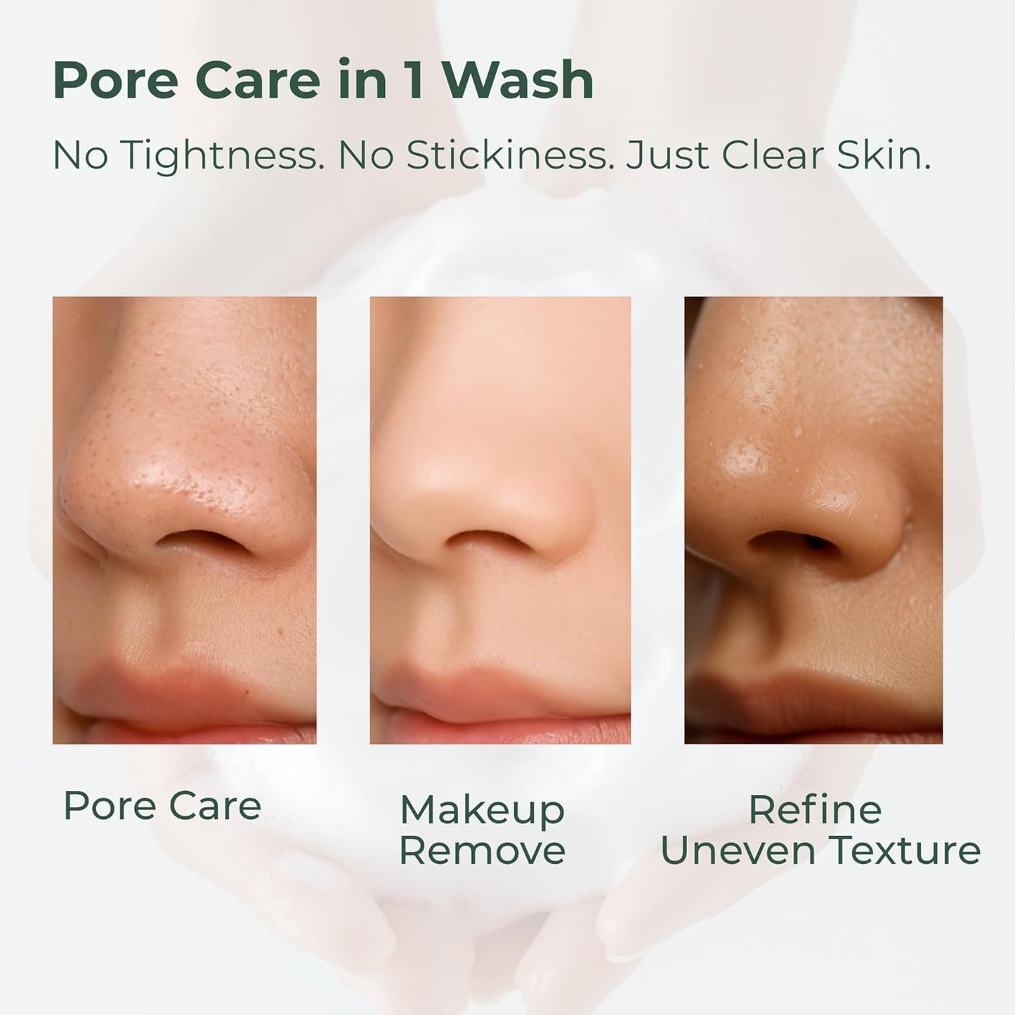 BMBCO Gentle Pore Cleansing Foam for Sensitive Skin – Yulmu Vegan Face Wash with Natural Surfactants & Hydrating Formula, 120g