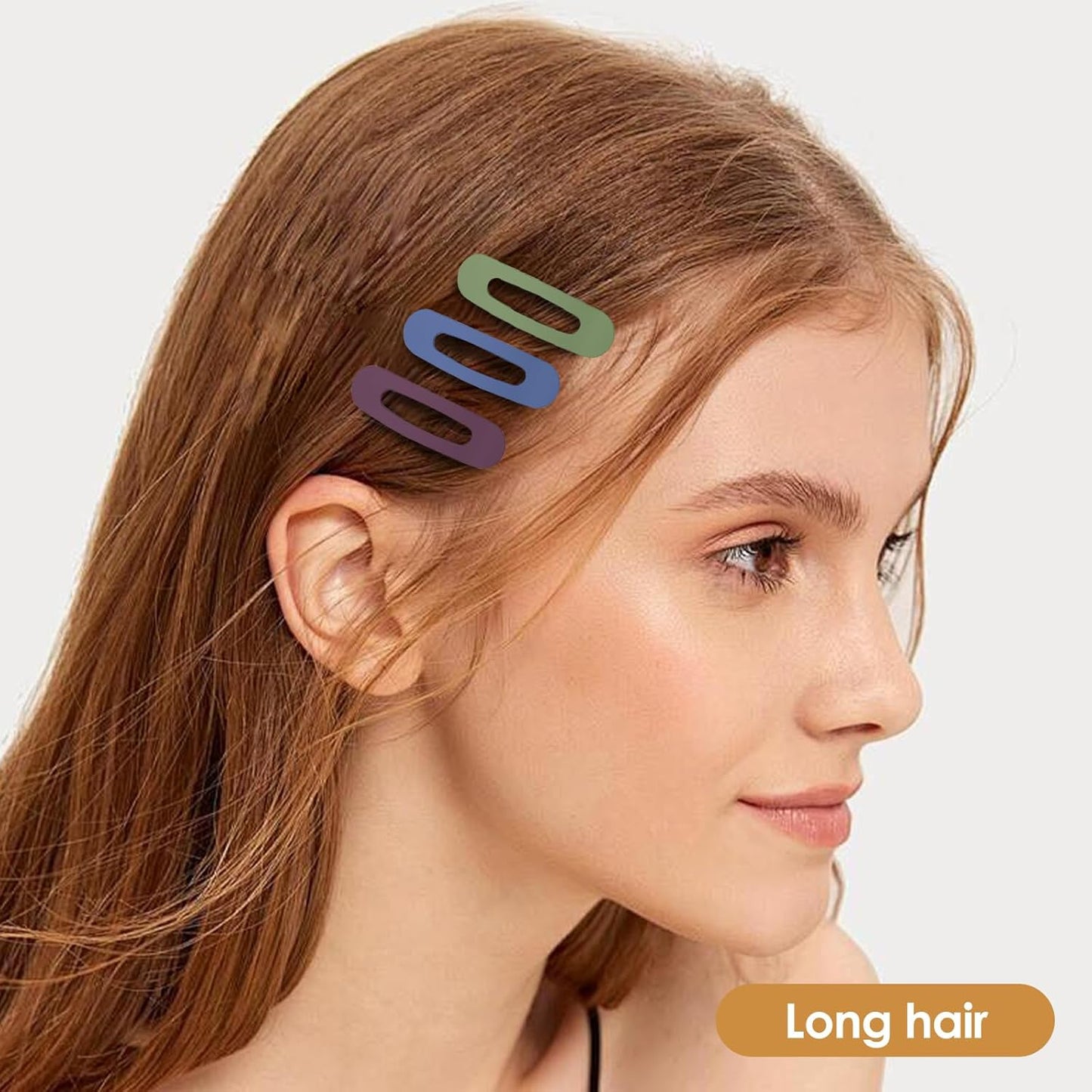 Small Flat Hair Clips for Women Lay Down Clips for Thin Hair Accessories 2.16 Inch 6pack