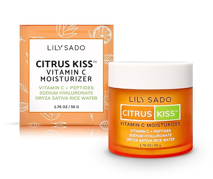 LILY SADO CITRUS KISS™ Vitamin C Moisturizer - Anti-Wrinkle Natural Vegan Daily Face Moisturizing Lotion - Hydrates, Softens, Firms & Tones for Healthy, Glowing & Radiant Skin. For Women & Men