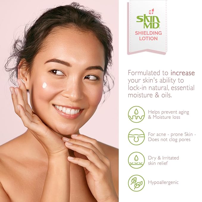 Skin MD Shielding Lotion 4oz. - hydrating, non-greasy, relief & serious protection for sensitive skin
