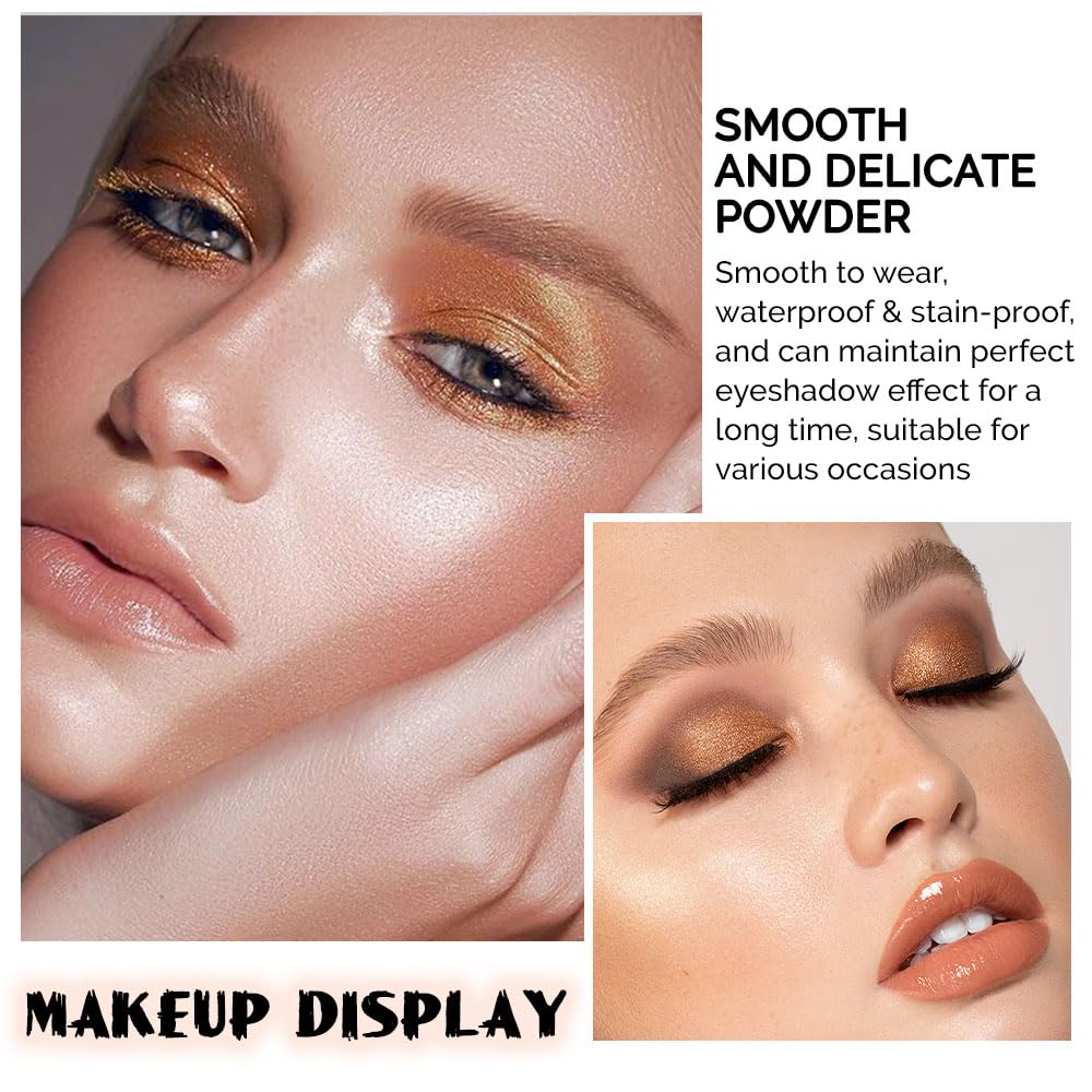 evpct 9 Colors Nude Pink Brown Maroon Glitter Shimmer Matte Eye Shadow Palette Makeup, Highly Pigmented Waterproof Brown Nude Maroon Cocoa Chocolate Shimmer Sparkling Party Eyeshadow Palette