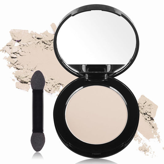 MEICOLY Beige Brown Eyeshadow with Mirror,Matte Eye Shadow Palette,Pressed Powder Single Eyeshadow for Women and Girls,Eye Makeup Eyelid Color,Long Wearing,Waterproof