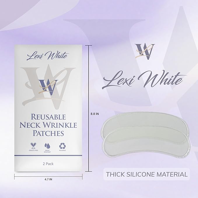 Reusable Neck Wrinkle Patches 2Pcs, Anti Wrinkle Patches, Face Tape for Wrinkles Overnight, Silicone Neck Patches, Silicone Wrinkle Patches for Neck Overnight, Silicone Patches for Wrinkles