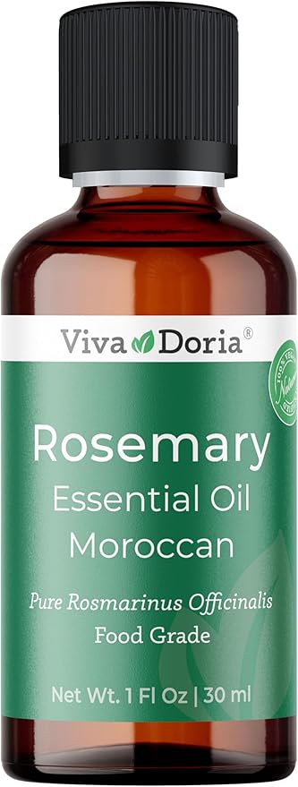 Viva Doria Rosemary Essential Oil, 100% Pure, Natural Essential Oil, Undiluted, for Aromatherapy | Food Grade, 30 mL (1 Fluid Ounce)