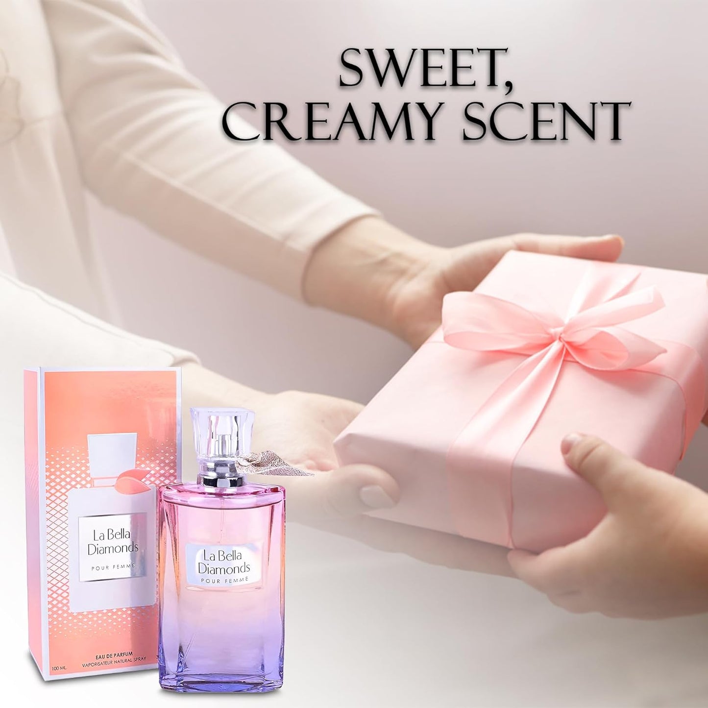 La Bella Diamond Women's Perfume, Gift for Her, Fragrance Gift for Women, Eau De Parfum Spray, Floral & Sweet Scent Beautiful Bottle 100ML for Work Days(2 Pack)