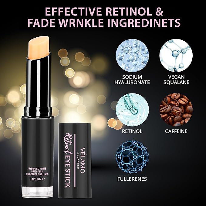 Retinol Eye Stick with Caffeine & Cooling Eye Balm Stick