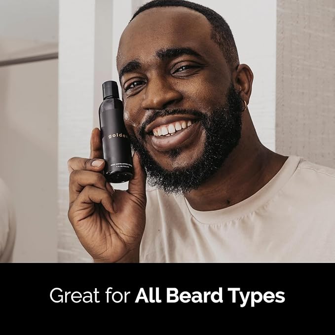 Golden Grooming Co. Everyday Grooming Bundle for Textured Hair & Melanin-Rich Skin | Essential Beard & Skincare Kit with Beard Shampoo, Face Wash, Beard Oil, Body Wash & Beard Balm