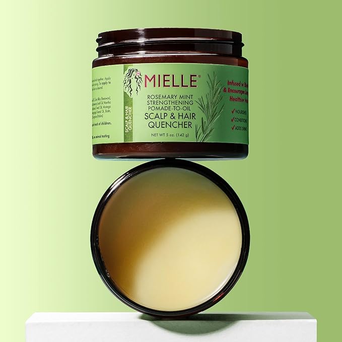 Mielle Organics Rosemary Mint Strengthening Pomade-To-Oil Scalp & Hair Quencher, Nourishes, Conditions & Add Shine, 5 Ounces