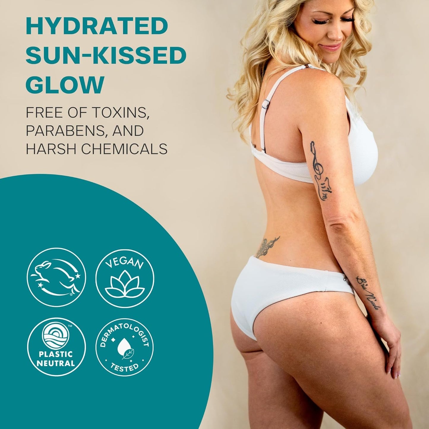 Self Tanner Tanning Mousse Kit - USA Made with Natural & Organic Ingredients, Tan Kit with Kabuki Brush & Mitt, Tanning Foam for Fake Tan, Non Toxic Sunless Tanner, Self Tanners Best Sellers