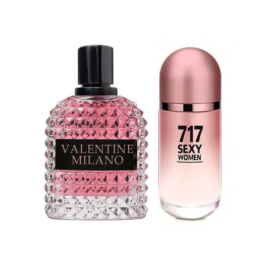 Women's Perfume Combo Set Milano Women&717 Sexy Women Floral Fruity Fragrance Eau De Parfum Elegant 100ml Bottle Natural Spray Each for Daily Used