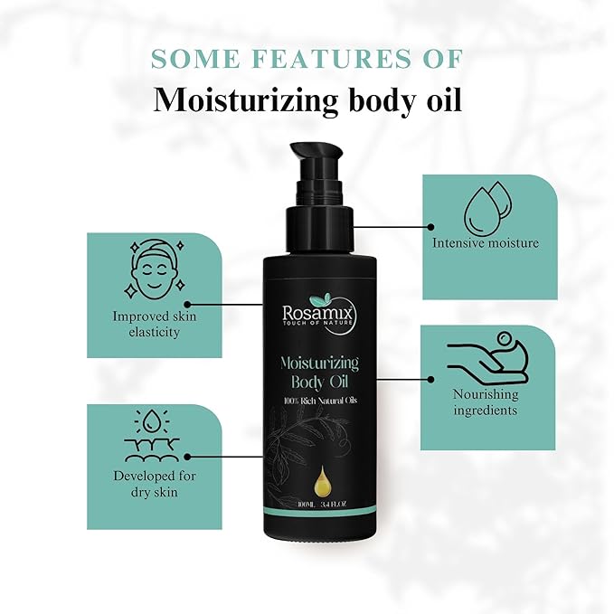 COLD PRESSED MOISTURIZING BODY OIL - 100% Pure and Natural Moisturizing Face, Hair, Body, Skin Care, 100ml