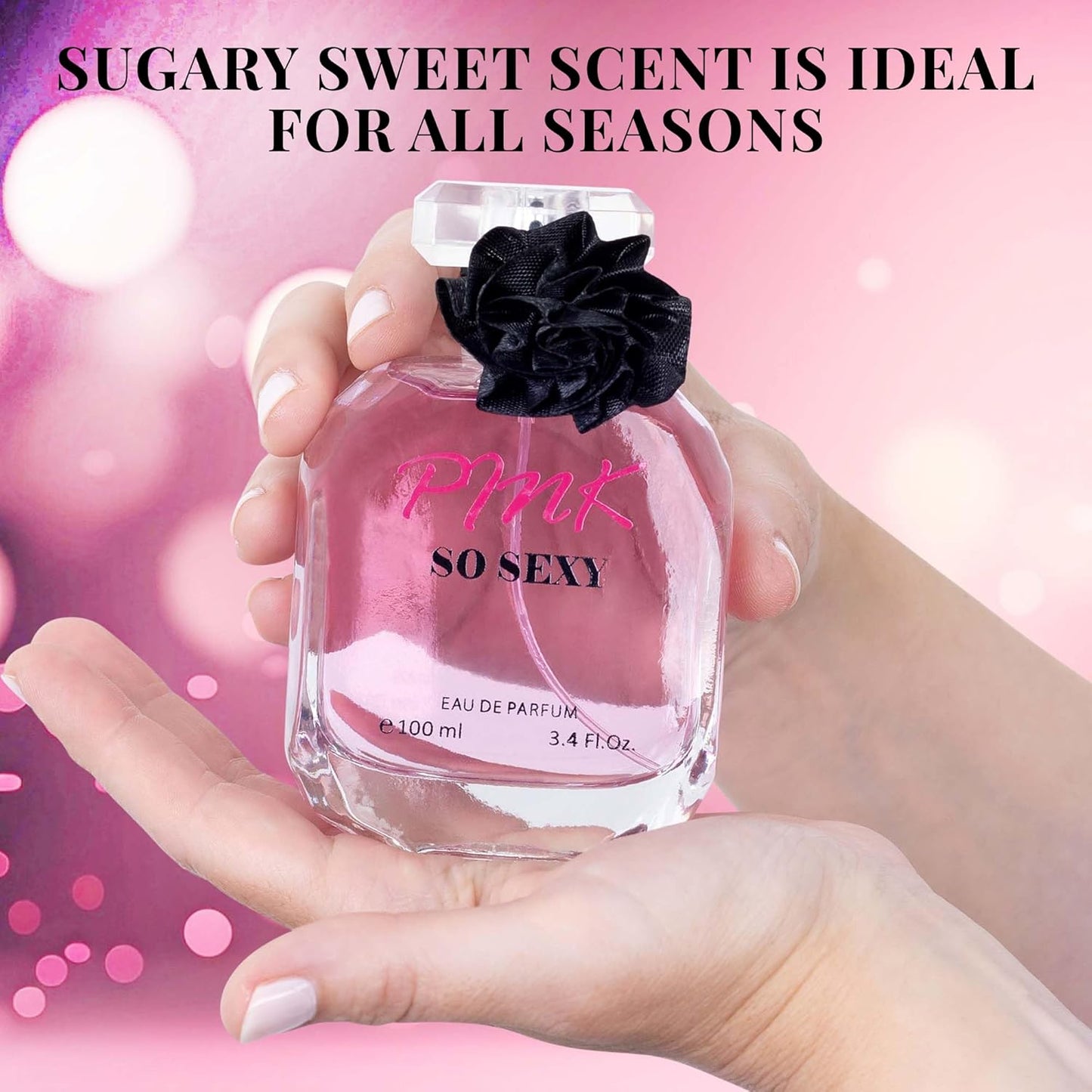 Pink So Sexy for Women Eau De Parfum - Floral Fruity Fragrance with Sugary Sweet Scent - Bergamot, Apple & Whipped Cream - Fresh, Sweet & Creamy - Luxurious Aroma in 100ml Bottle - Paraben Free
