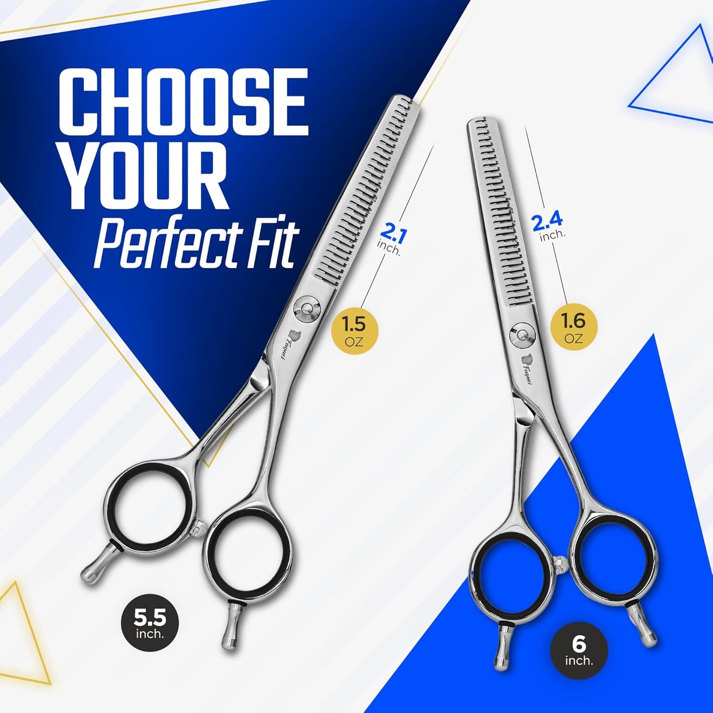 Fagaci Hair Thinning Scissors 6" with 440C Steel, Extreme Sharpness & Precise Cuts Texturizing Shears, Barber Thinning Shears, Hair Cutting for Women & Men, Slim Blades Texturizing Scissors