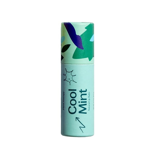 Plant Therapy Cool Mint Natural Lip Balm 0.3 oz (8.5 g) Simple, Natural Ingredients & Packaged in Eco-Friendly Recyclable Cardboard