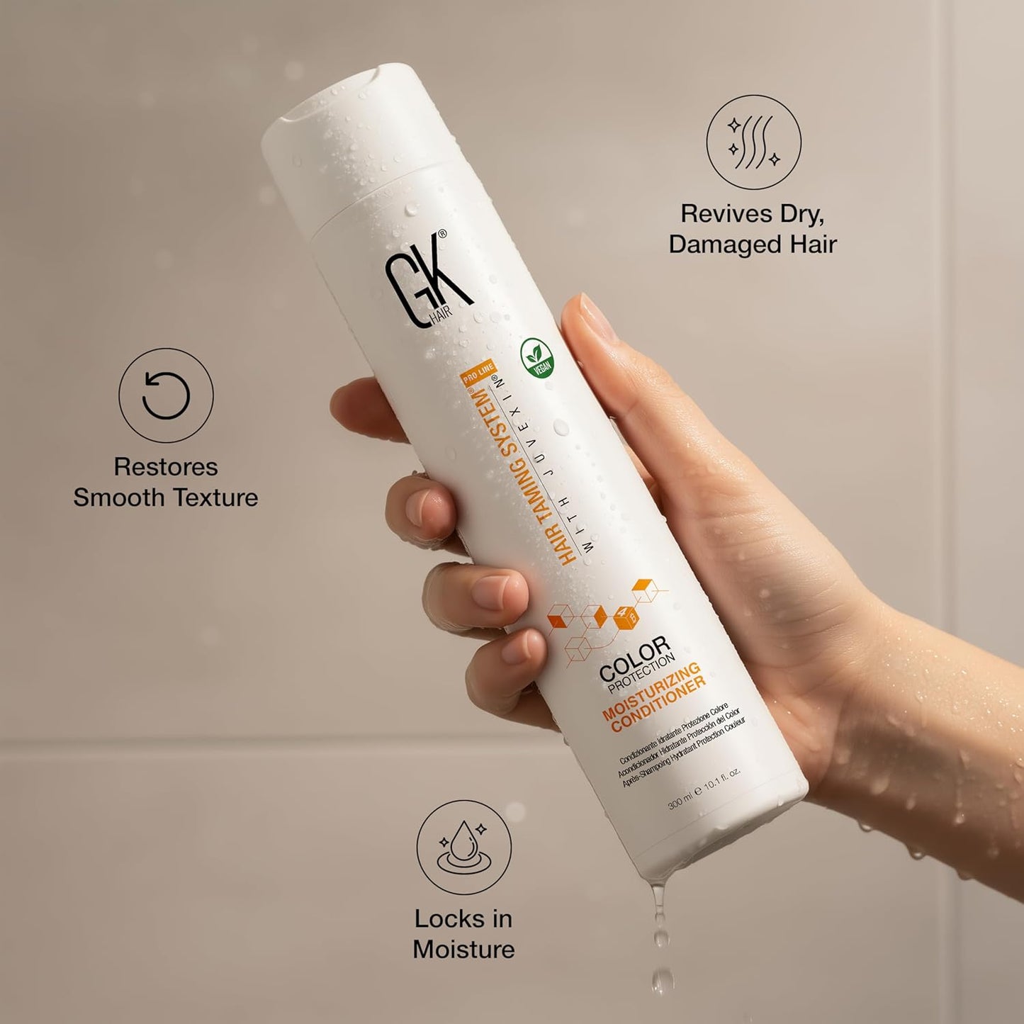 GK HAIR shampoo and conditioner set - Sulfate Free shampoo and Conditioner For Volumizing, Hydrating & Color Treated Hair-Made with Aloe vera, Parki Butter- Free of Parabens & Phthalates (10.1 Fl Oz)