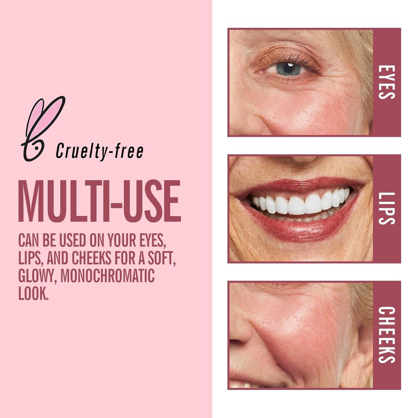 KIMUSE Multi Stick Trio Face Makeup, Cream Blush Stick for Cheeks & Lips, Contour Stick & Highlighter Makeup Sticks for All Skin