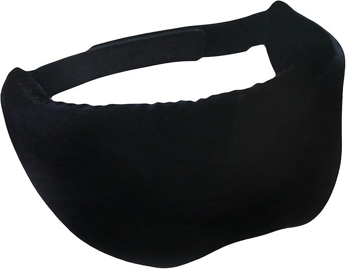 Deluxe Comfort Sleep Soft Memory Foam Eye Mask - 50% Cotton & 50% Polyster - Soft Memory Foam - Adjustable Strap - Sleeping Mask, Black