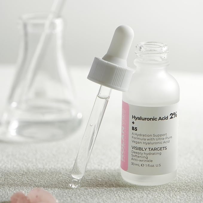 ROLANYIN Hyaluronic Acid 2% + Vitamin B5 Facial Serum for Intense Hydration Plumping and Nourishing Soothing Anti Aging Benefits Skin Repair and Elasticity Enhancement Skin Care