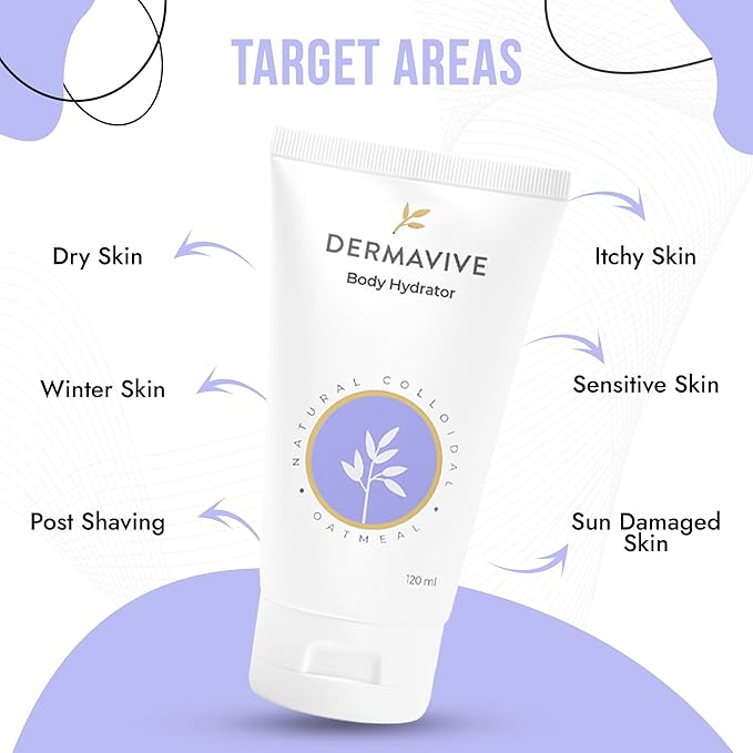 Oatmeal Body Hydrator – Colloidal Oatmeal Moisturizing Oil for Dry, Flaky & Sensitive Skin – Nourishing After-Shower Body Oil for Kids, Teens & Adults – 120ml (4.05 fl oz)