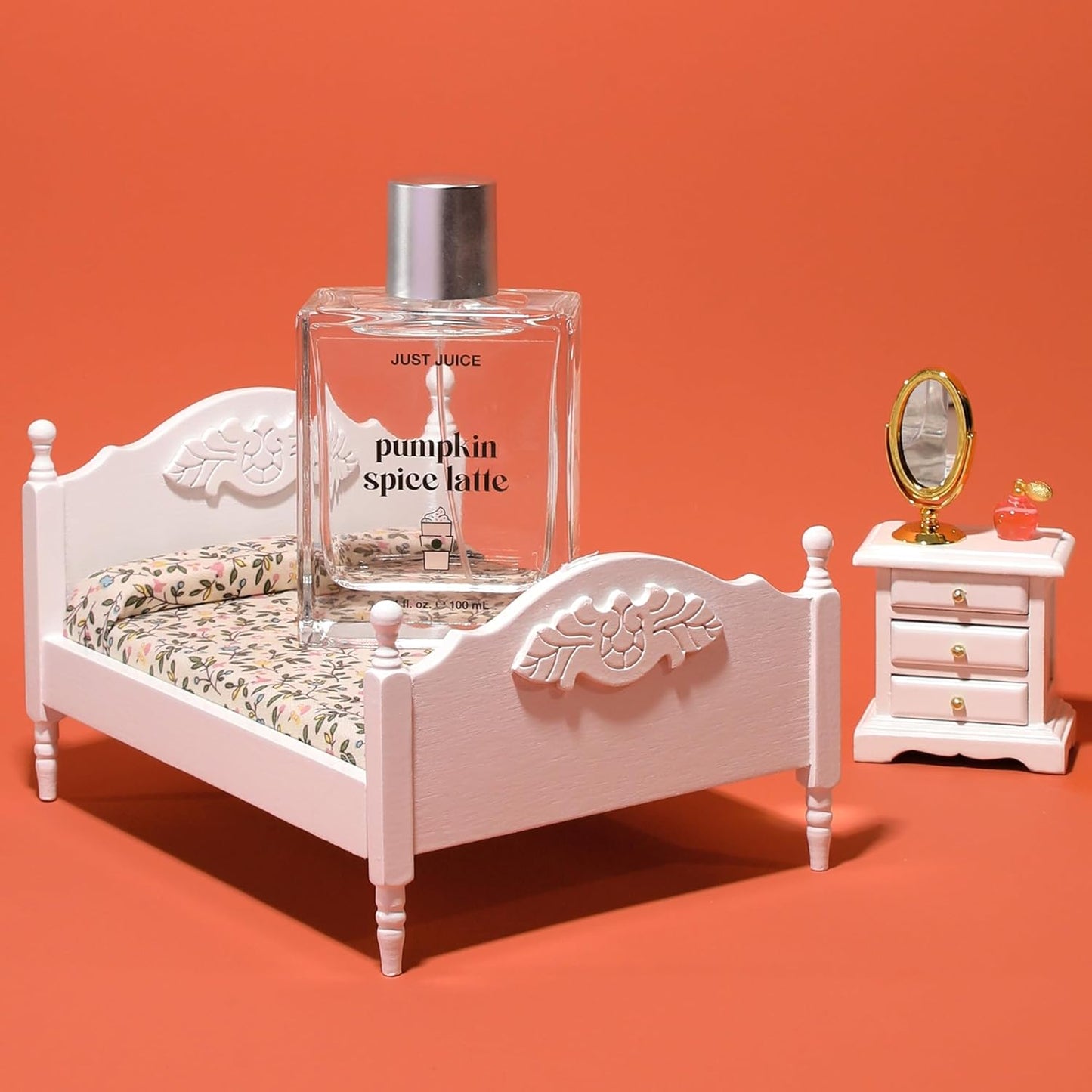 Just Juice Pumpkin Spice Latte - Warm Vanilla Perfume for Women and Men - Mini Travel Perfume with Nutmeg, Cinnamon, Tonka Bean - 0.33 oz