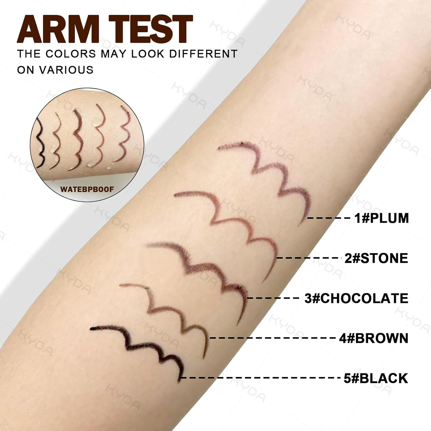 KYDA 2 Pcs Black Gel Eyeliner Pencil, Smooth Creamy Matte Gel Eyeliner with Sharpener, Multi-Use Sharpenable Eye Liner, Lasting Waterproof Smudge Proof, High Pigmented Waterline Eyes Makeup Pen